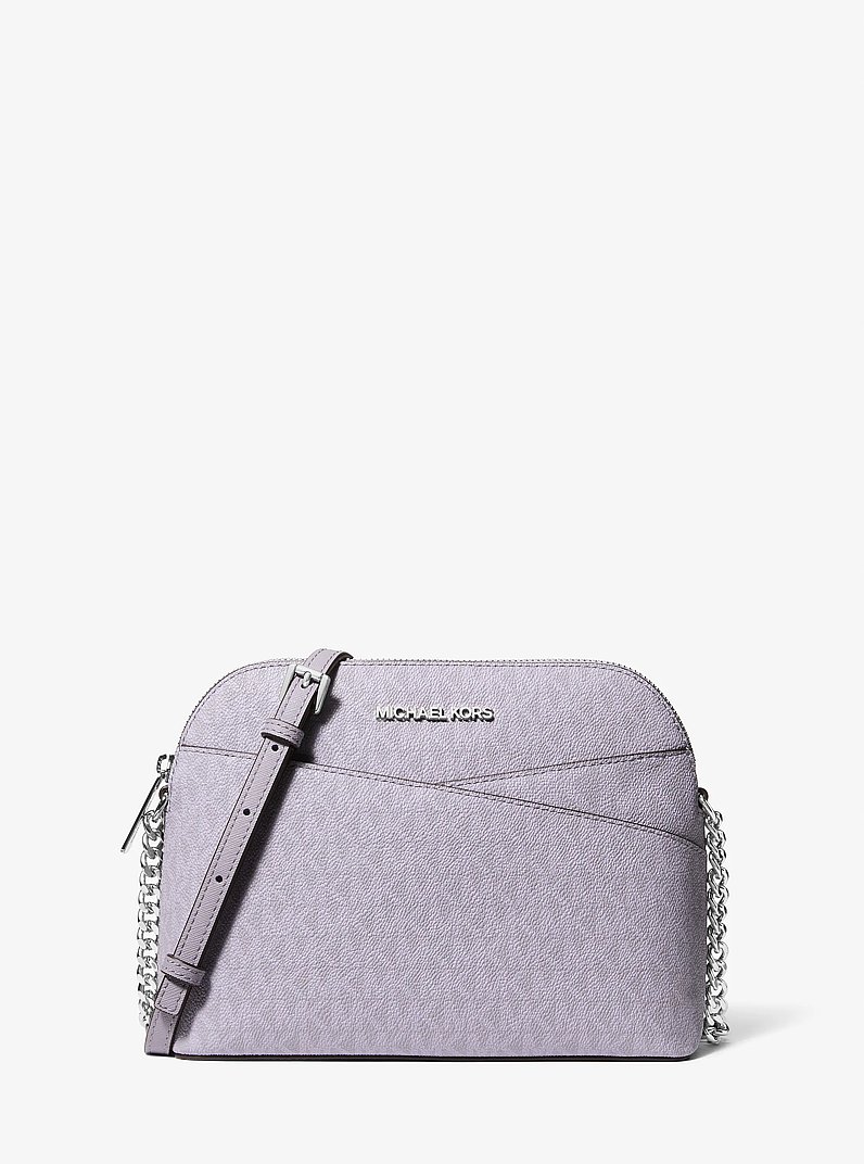 Jet Set Travel Medium Logo Dome Crossbody Bag in LILA | Michael Kors