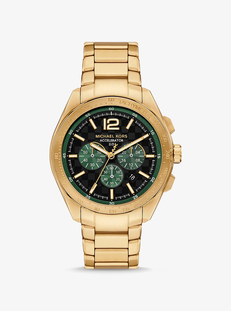 Oversized Accelerator 2.0 Gold-Tone Watch in GOLD | Michael Kors