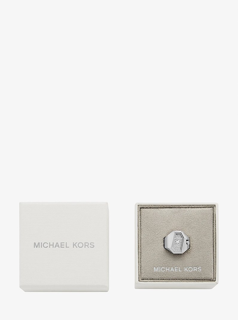 Suri Pav&eacute; Silver-Tone Ring Watch in SILVER | Michael Kors