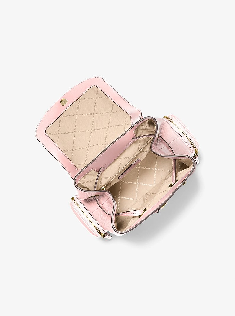 Jet Set Medium Pebbled Leather Backpack in POWDER BLUSH | Michael Kors