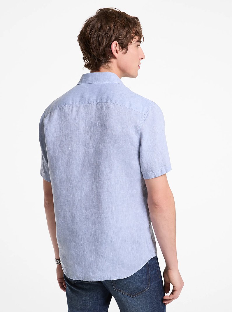 Slim-Fit Linen Shirt in CHAMBRAY | Michael Kors