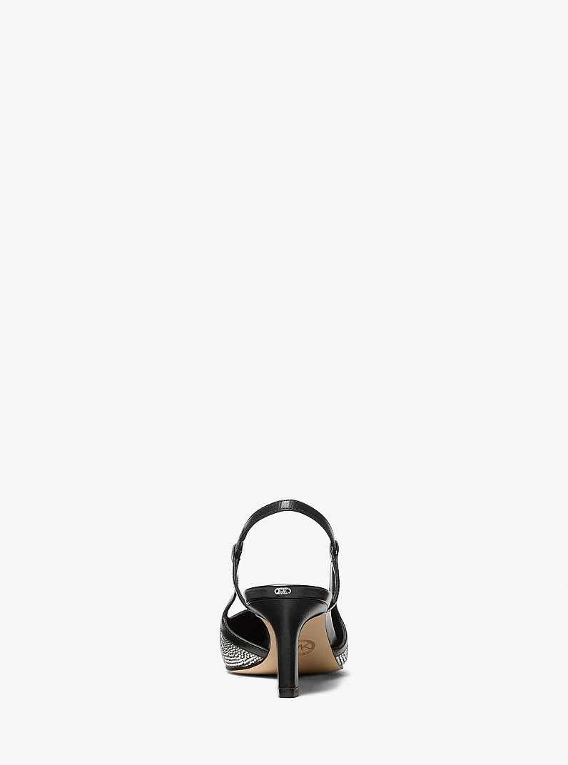 Alora Embellished Slingback Pump in BLACK | Michael Kors