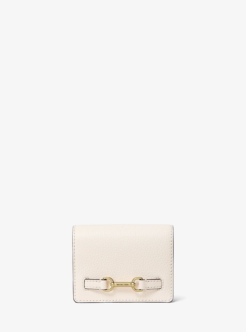 Carson Small Pebbled Leather Wallet in LT CREAM | Michael Kors