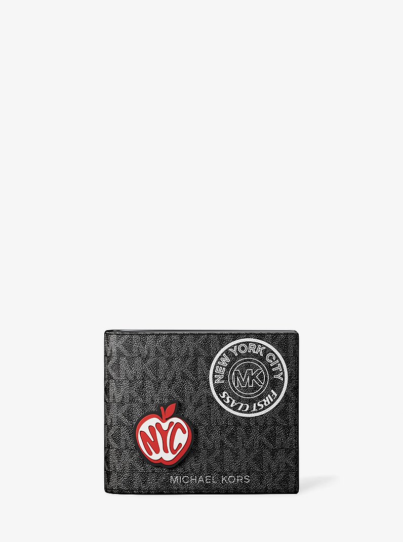 Porte-billets Cooper &agrave; logo Signature et &agrave; ornements in NOIR | Michael Kors