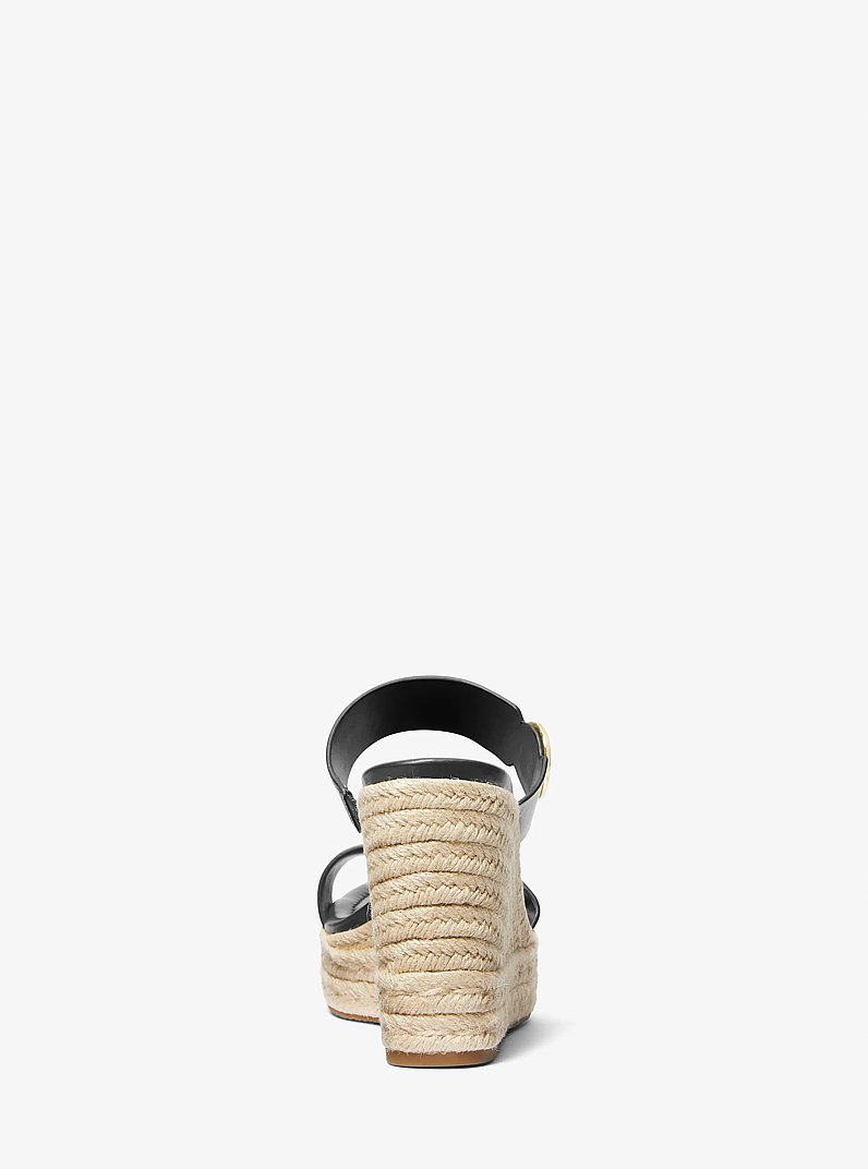 Lucinda Wedge Sandal in BLACK | Michael Kors
