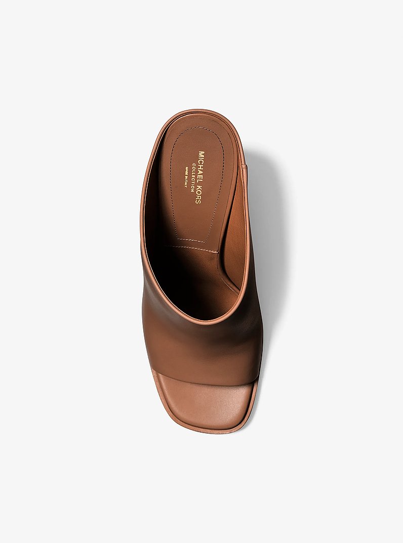 Natasha Leather Mule in BRANCH | Michael Kors