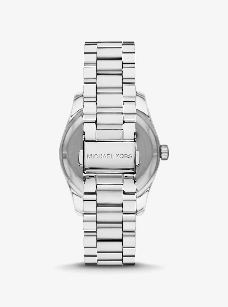 Lexington Pav&eacute; Silver-Tone Watch in SILVER | Michael Kors