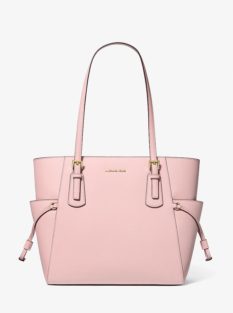 Voyager Large Saffiano Leather Tote Bag in POWDER BLUSH | Michael Kors