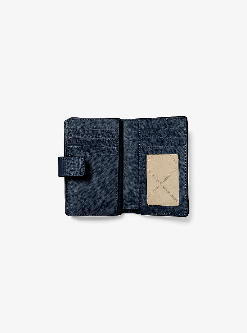 Medium Saffiano Leather Wallet in NAVY | Michael Kors