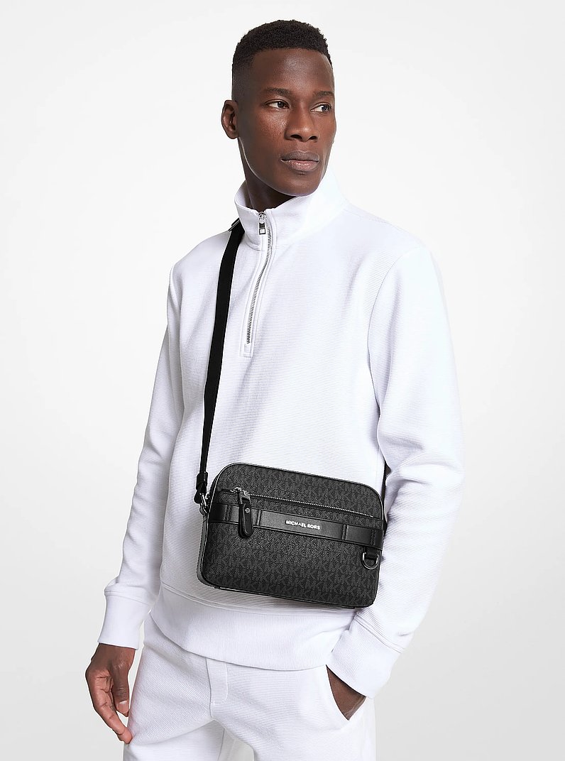 Hudson Logo Utility Crossbody Bag in BLACK | Michael Kors