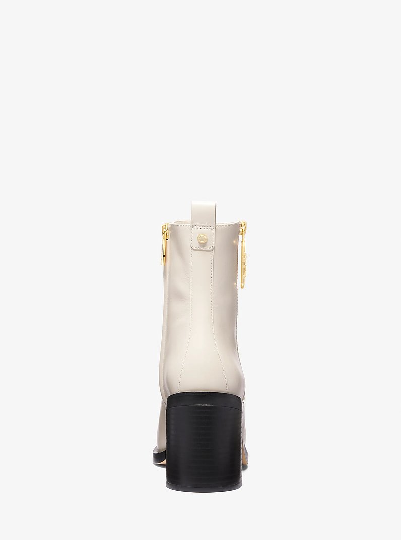 Regan Leather Ankle Boot in LT CREAM | Michael Kors