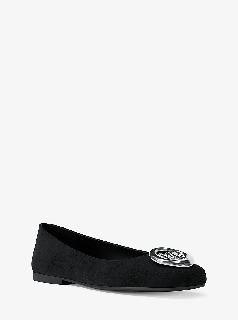 Bailarina Milan plana de gamuza in NEGRO | Michael Kors