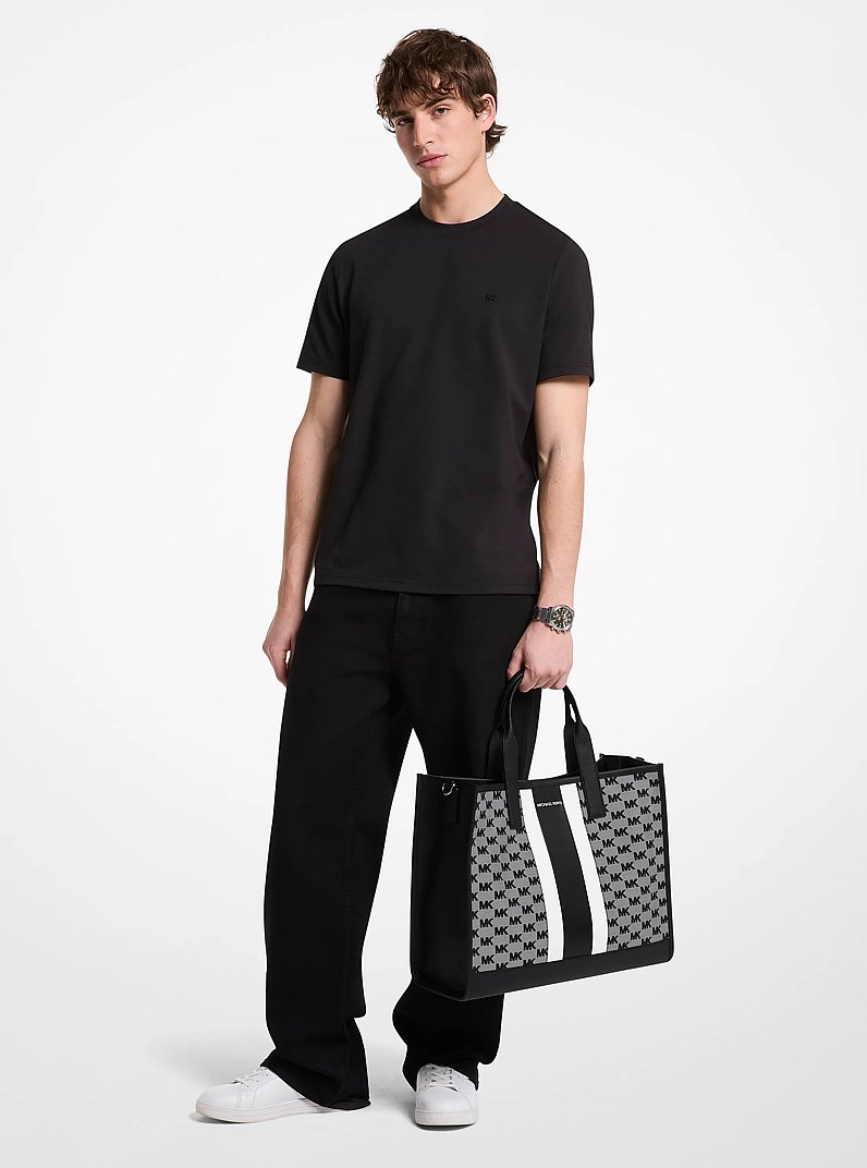 Sac fourre-tout Cooper en jacquard &agrave; logo in NOIR | Michael Kors