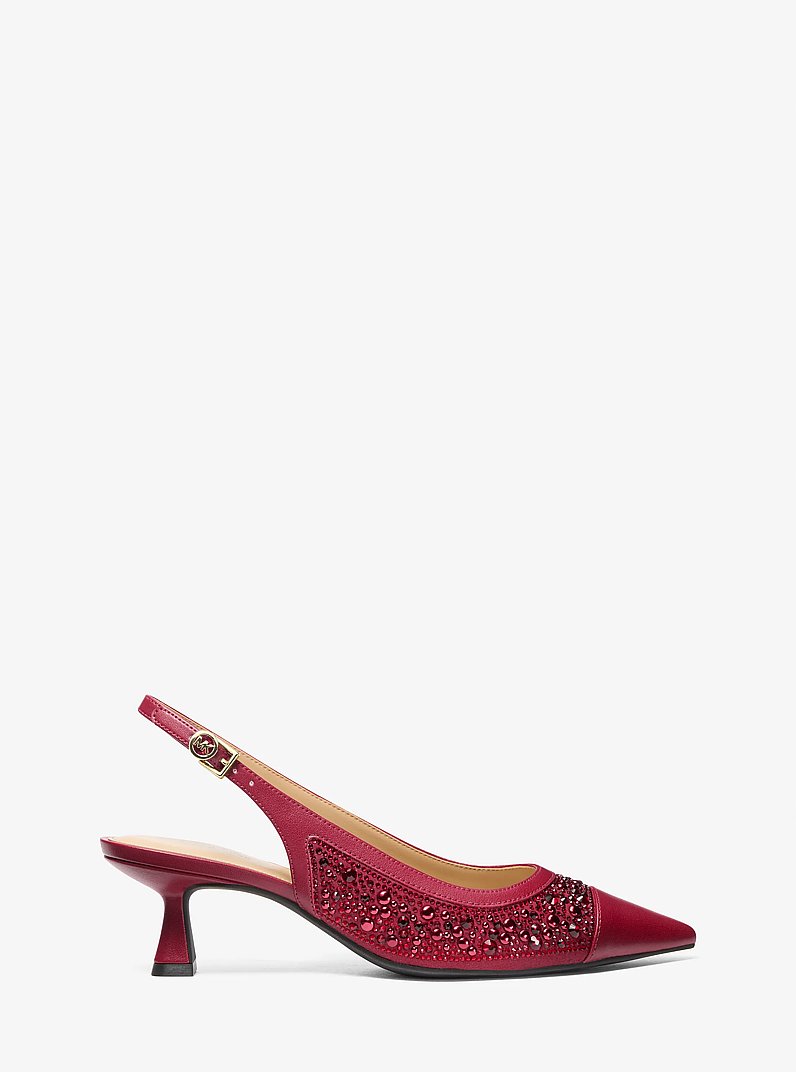 Amali Embellished Slingback Pump in CHERRY | Michael Kors