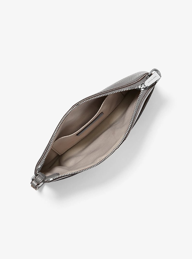 Wandelbare Handgelenktasche Jet Set Medium aus gekrispeltem Leder in STORM | Michael Kors