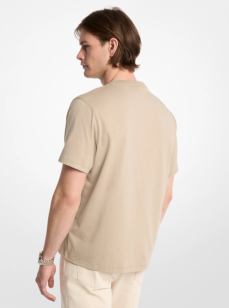 Logo Charm Cotton Jersey T-Shirt in DUSTY SAGE | Michael Kors