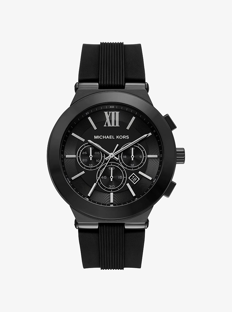 Reloj Billie oversize de silicona en tono negro in NEGRO | Michael Kors