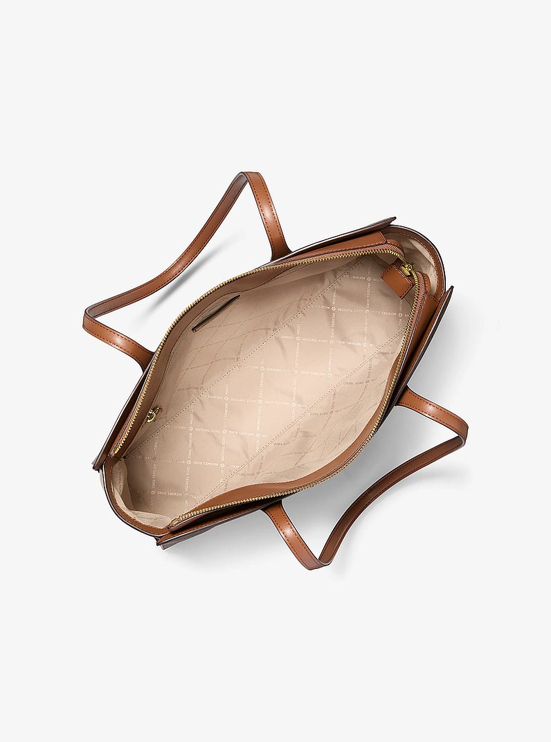 Arden Medium Signature Logo Tote Bag in BROWN | Michael Kors