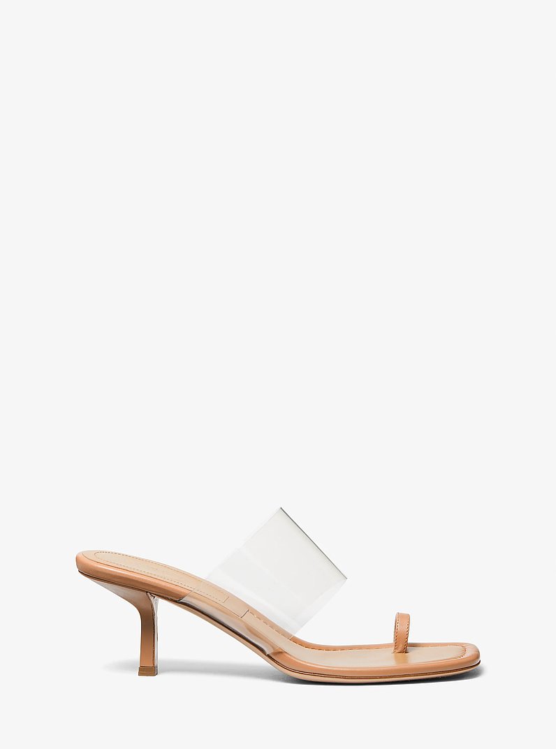 Dionne Leather Sandal in SUNTAN | Michael Kors
