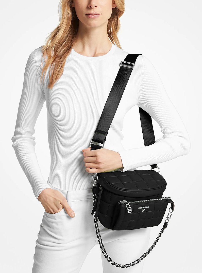 Sling-Tasche Slater Medium aus abgestepptem Leder in SCHWARZ | Michael Kors