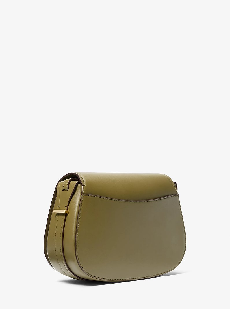 Sac &agrave; bandouli&egrave;re Lydia en cuir de taille moyenne in VERT SAFARI | Michael Kors