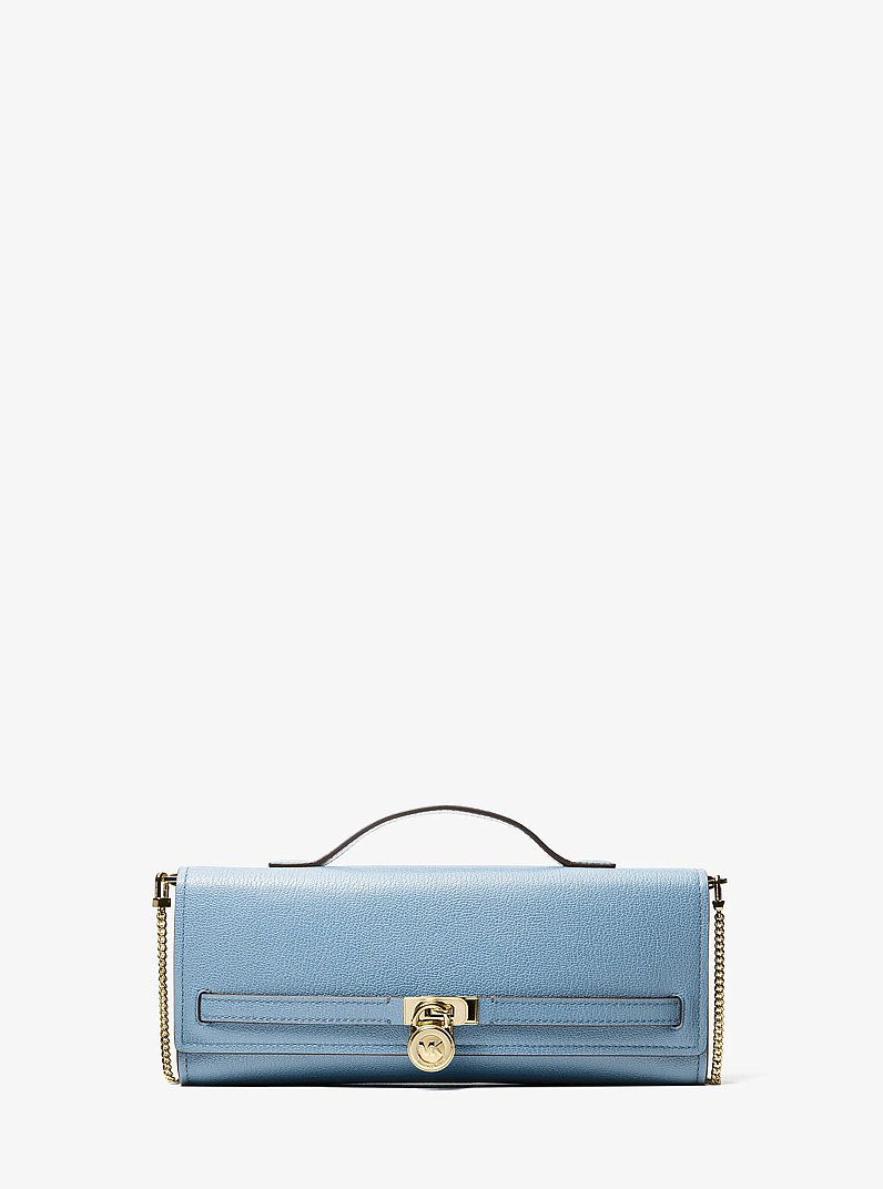 Hamilton Moderne Medium Leather Convertible Clutch in CHAMBRAY | Michael Kors