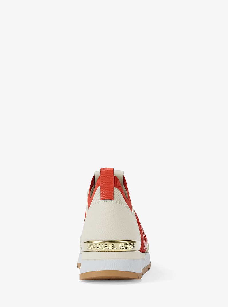 Jenkins Two-Tone Stretch Knit Trainer in DK SANGRIA | Michael Kors