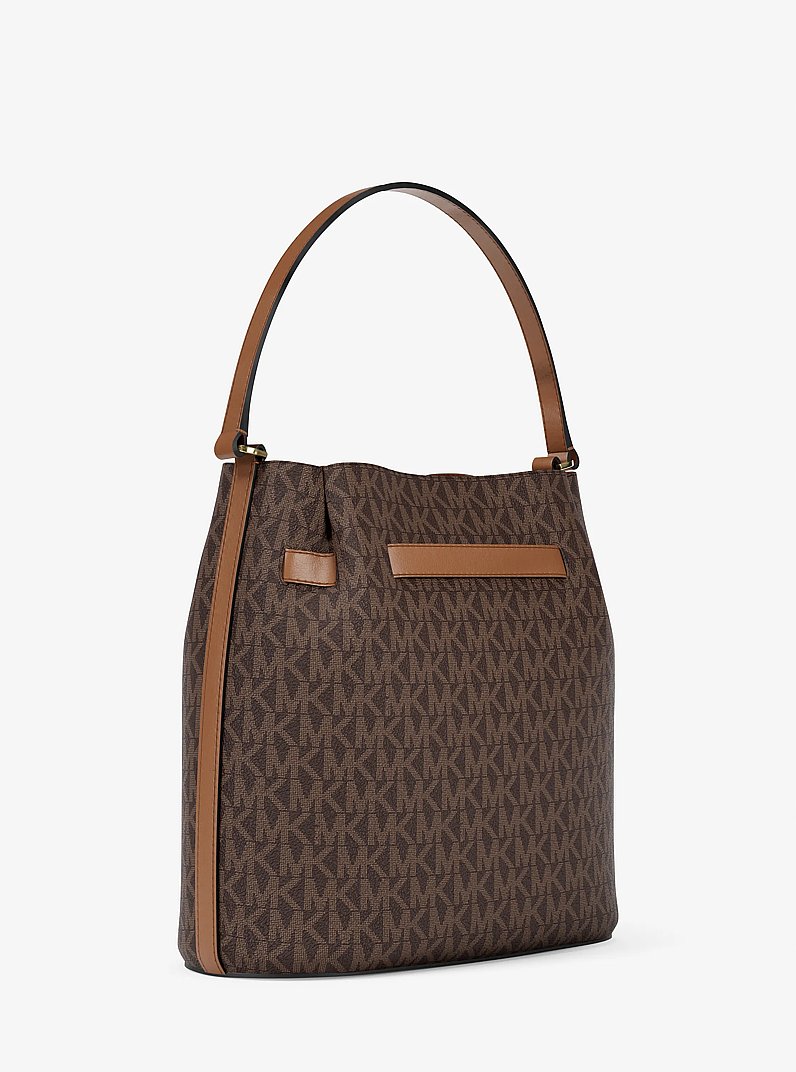 Bandolera Carson tipo bombonera convertible mediana con nuestro logotipo exclusivo in MARR&Oacute;N | Michael Kors