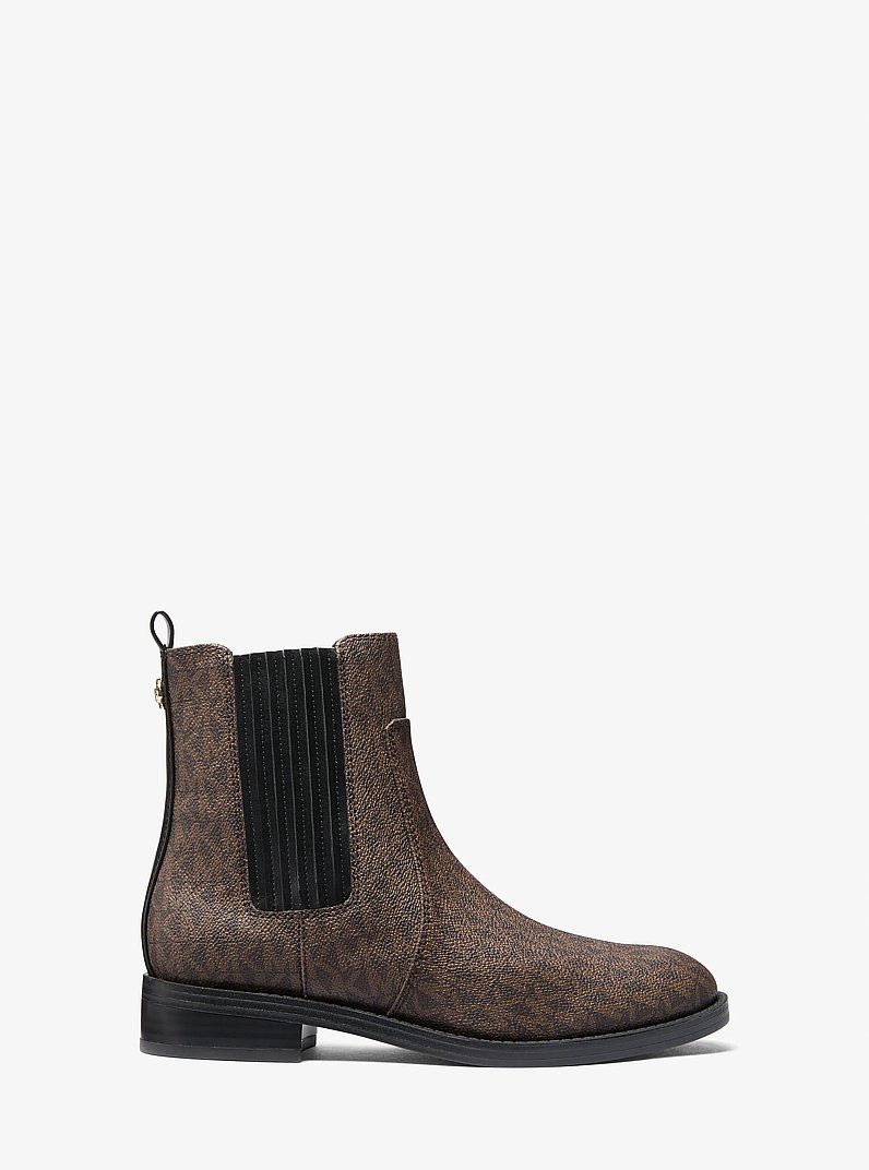 Ella Signature Logo Chelsea Boot in BROWN | Michael Kors