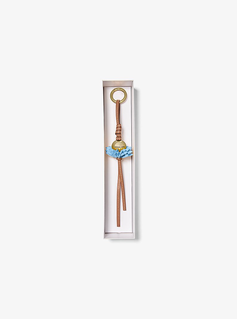 Leather Flower Bag Charm in CHAMBRAY | Michael Kors
