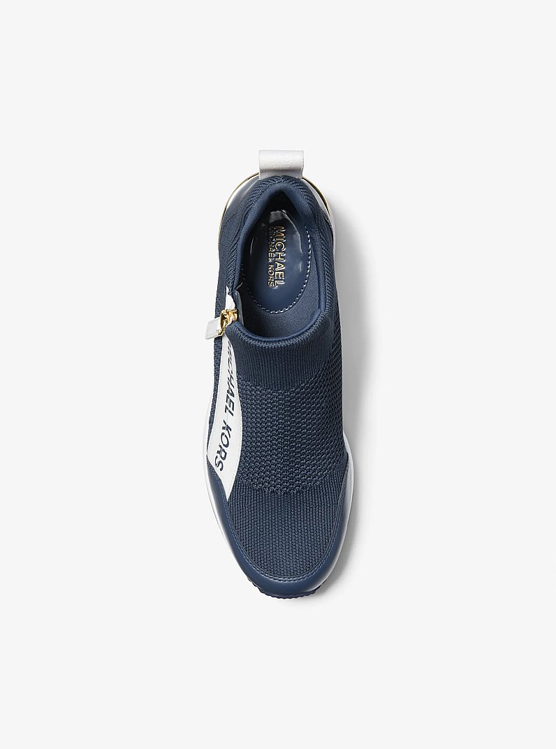 Willis Stretch Knit Trainer in NAVY | Michael Kors
