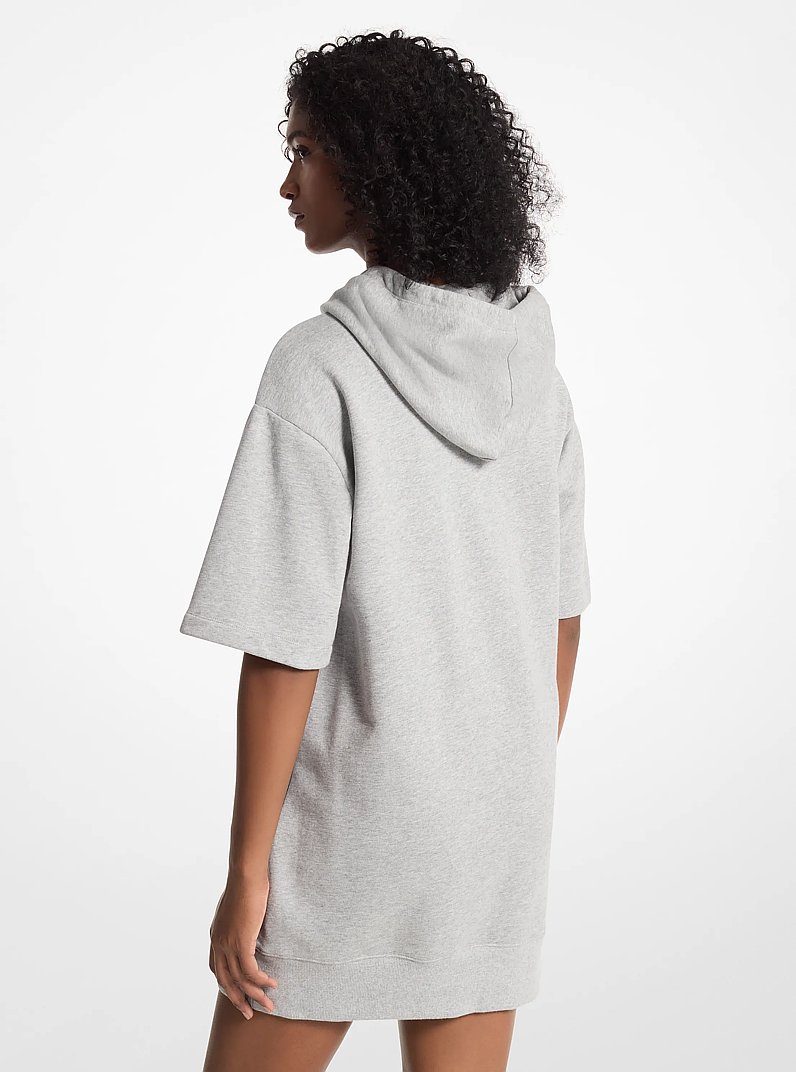 Cotton Hoodie Dress in PEARL HEATHER | Michael Kors