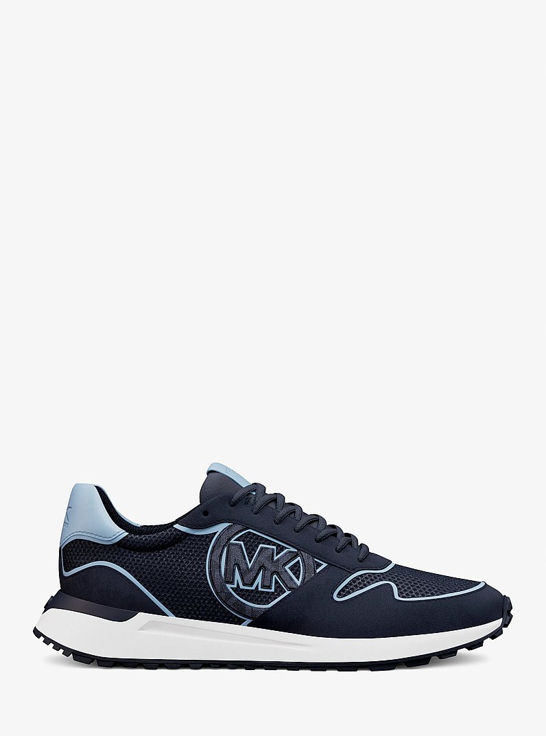 Dax Mixed-Media Trainer in LIGHT SKY | Michael Kors