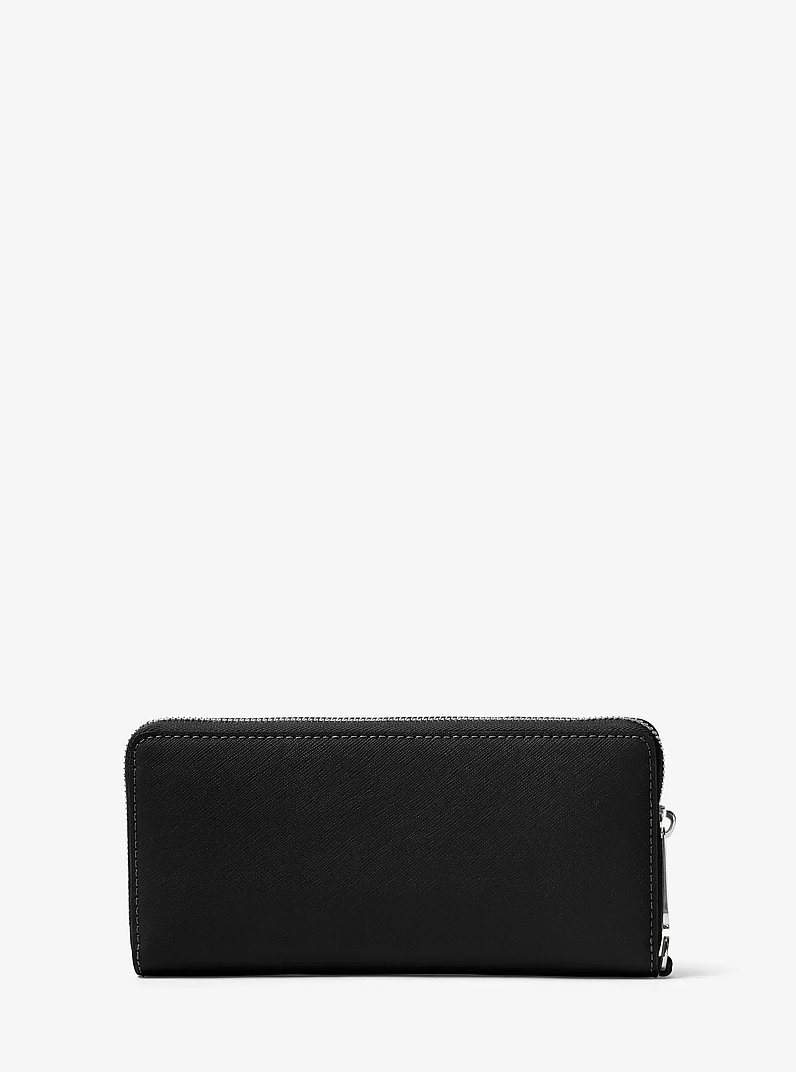 Saffiano Leather Continental Wallet in BLACK | Michael Kors