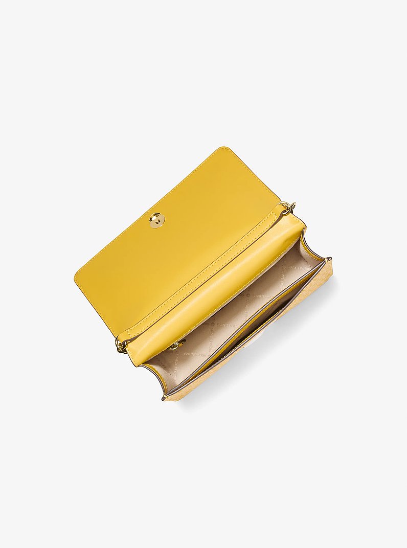 Jet Set Medium Signature Logo Crossbody Bag in HONEY | Michael Kors