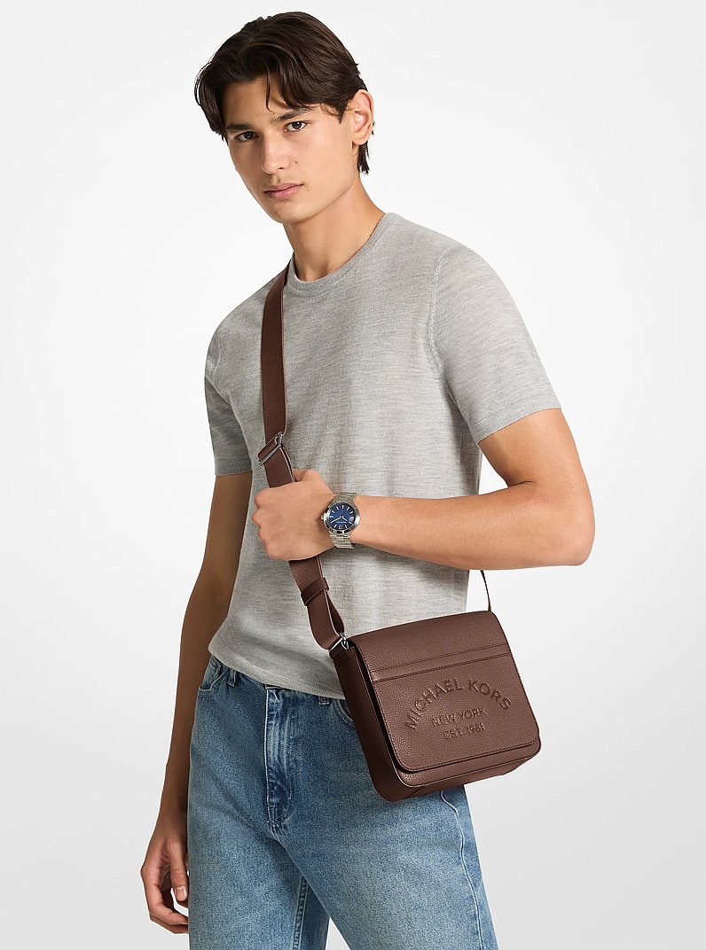 Cooper Pebbled Leather Crossbody Bag in NUTMEG | Michael Kors