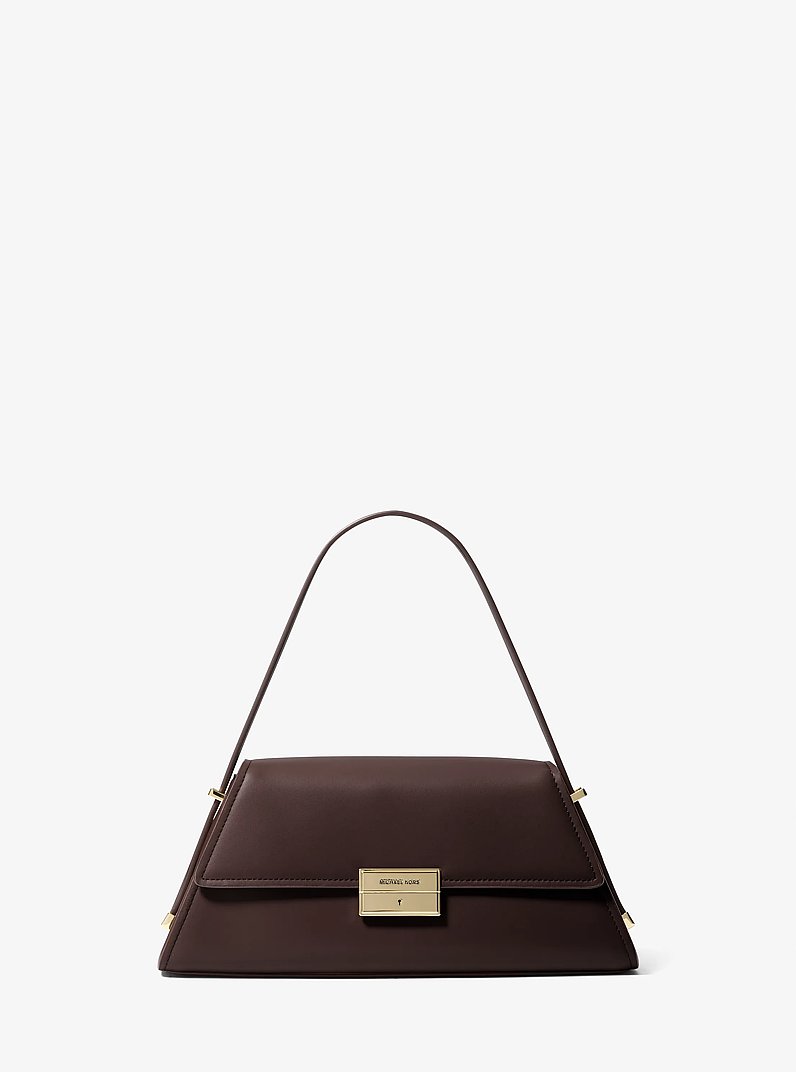 Bolso de hombro Ludlow mediano de piel in CHOCOLATE | Michael Kors