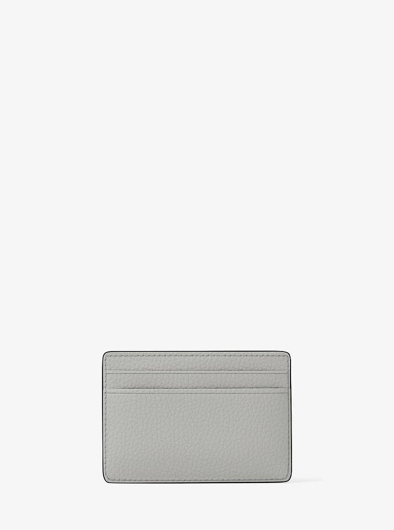 Pebbled Leather Card Case in QUARRY GREY | Michael Kors