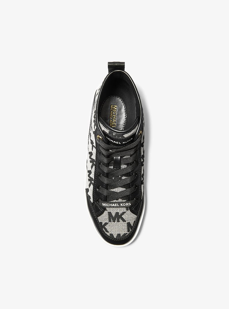 Zapatilla de corte alto Shea de jacquard con logotipo in NEGRO | Michael Kors