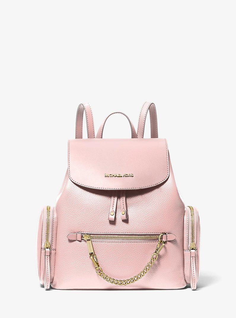 Jet Set Medium Pebbled Leather Backpack in POWDER BLUSH | Michael Kors
