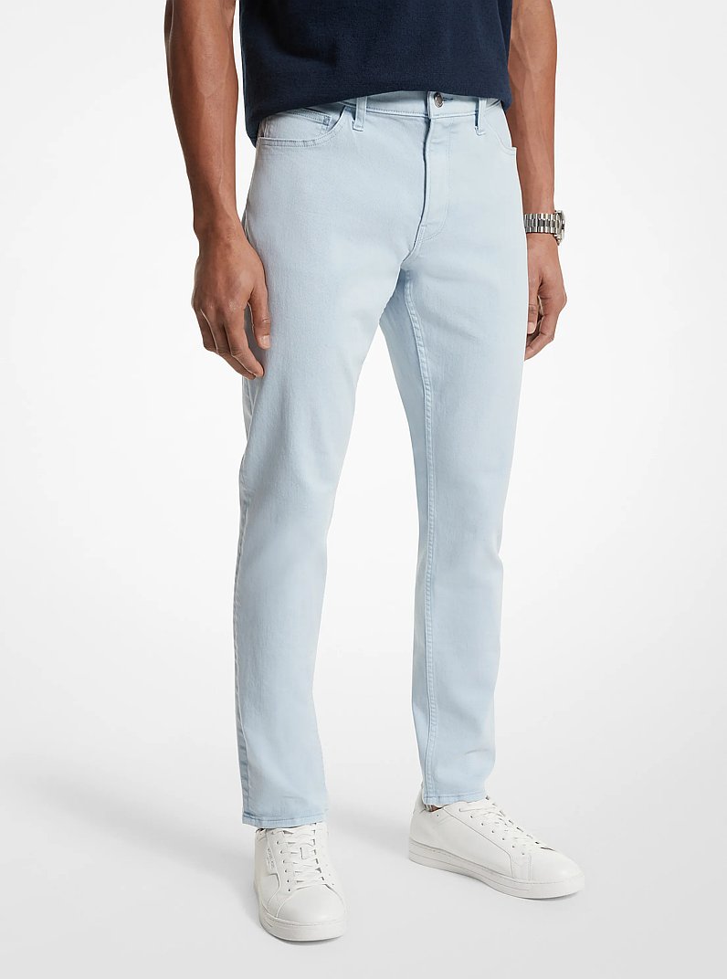 Jean extensible &agrave; coupe &eacute;troite in BLEU PASTEL | Michael Kors