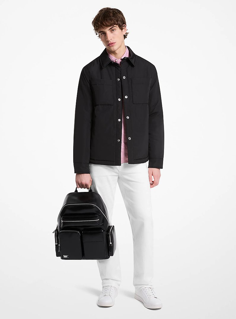 Dakota Leather Cargo Backpack in BLACK | Michael Kors