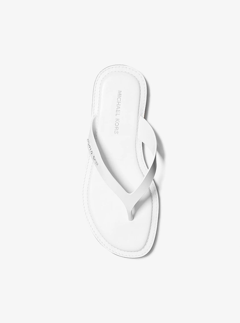 Flip-Flop Koko aus Leder in OPTIC WHITE | Michael Kors