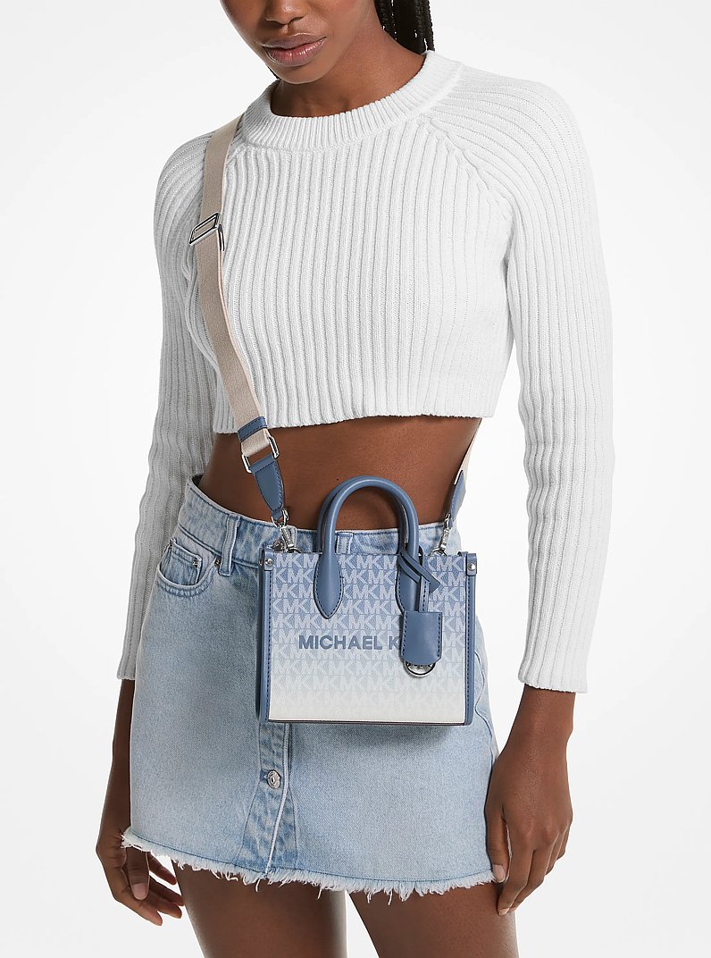 Mirella Extra-Small Ombr&eacute; Signature Logo Crossbody Bag