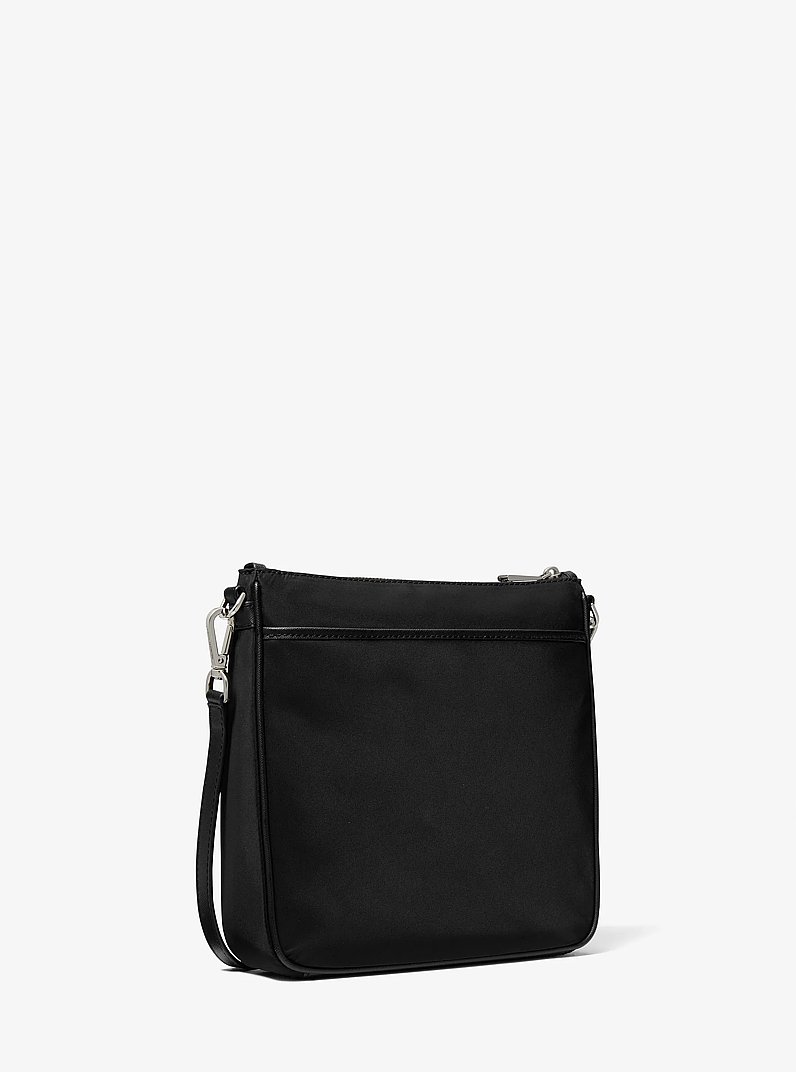 Jet Set Large Nylon Gabardine Messenger Bag in BLACK | Michael Kors
