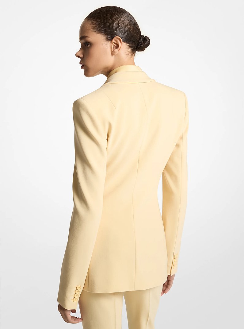 Blazer Georgina en cr&ecirc;pe gaufr&eacute; extensible in PARCHEMIN | Michael Kors