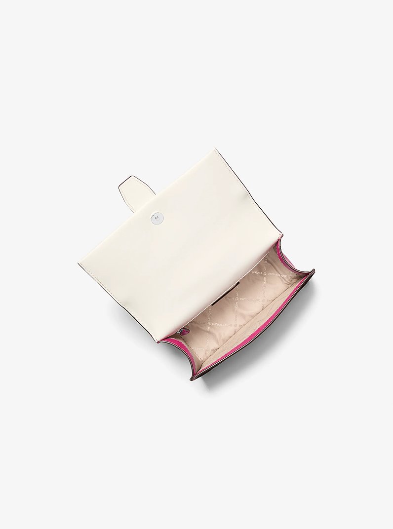Greenwich Small Color-Block Signature Logo Crossbody Bag in DRAGONFRUIT | Michael Kors