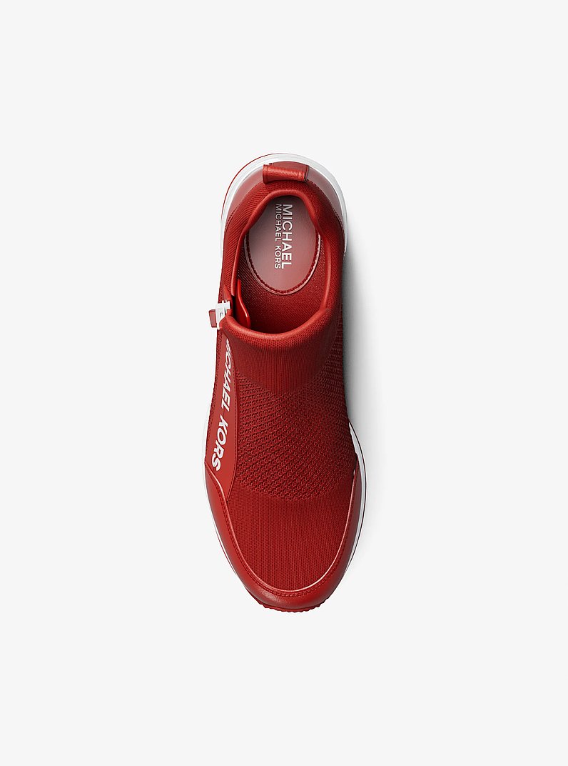 Willis Stretch Knit Trainer in CRIMSON | Michael Kors