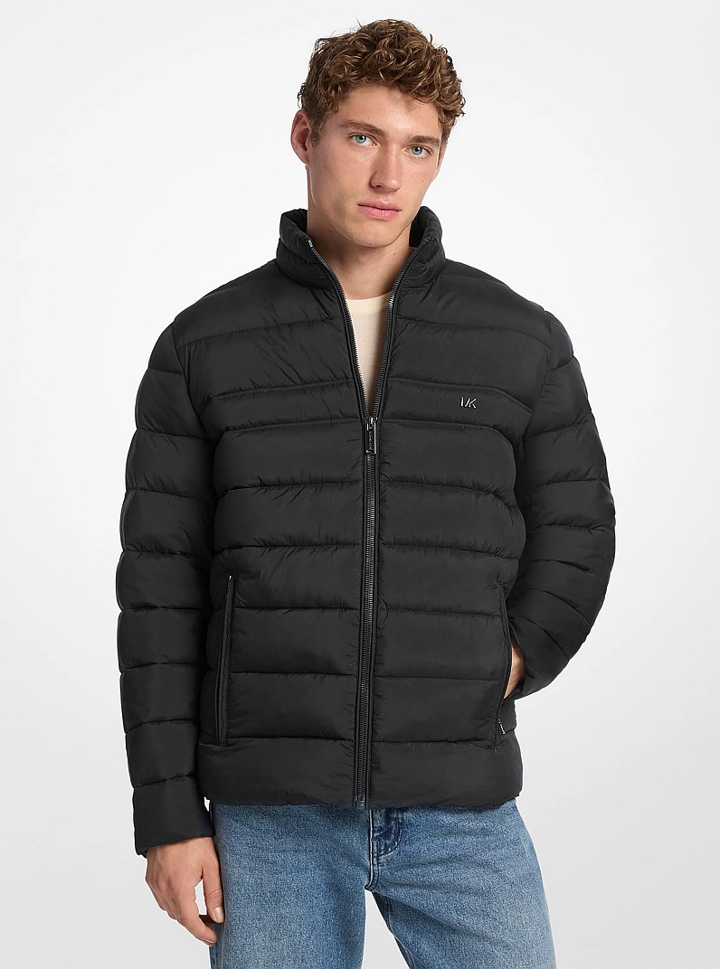 Baxter Nylon Puffer Jacket in BLACK | Michael Kors