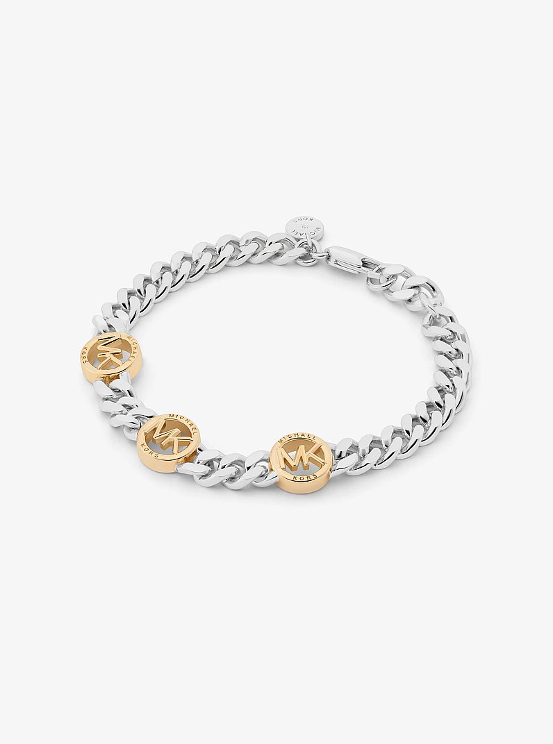 Logo Curb Link Bracelet in TWO TONE | Michael Kors